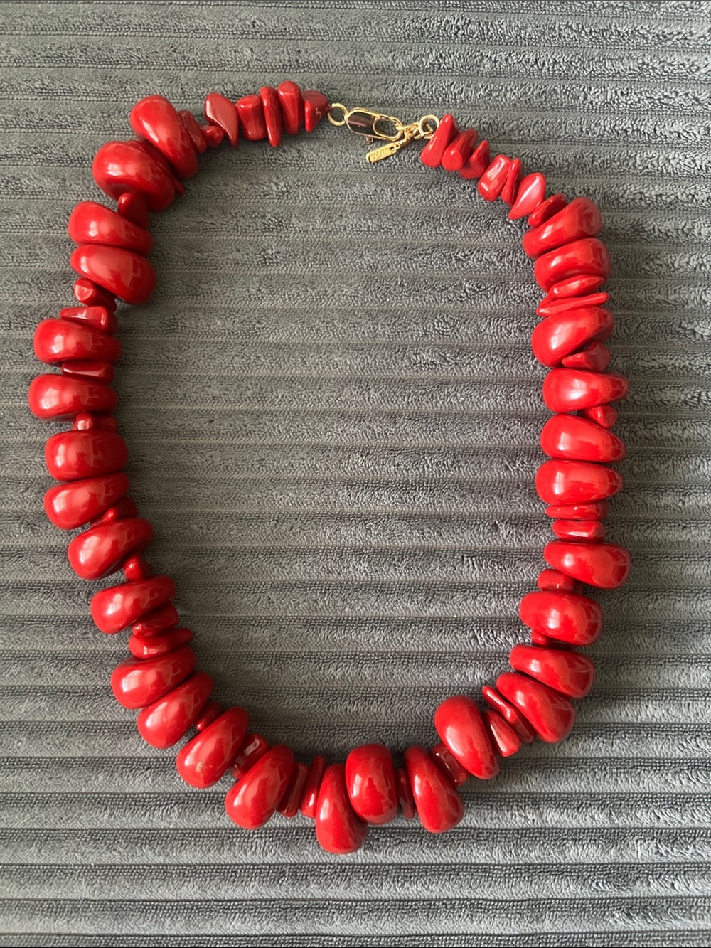 Zara Red Chunky Bead Necklace